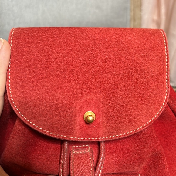 GUCCI bamboo mini backpack red suede leather - Picture 14 of 15